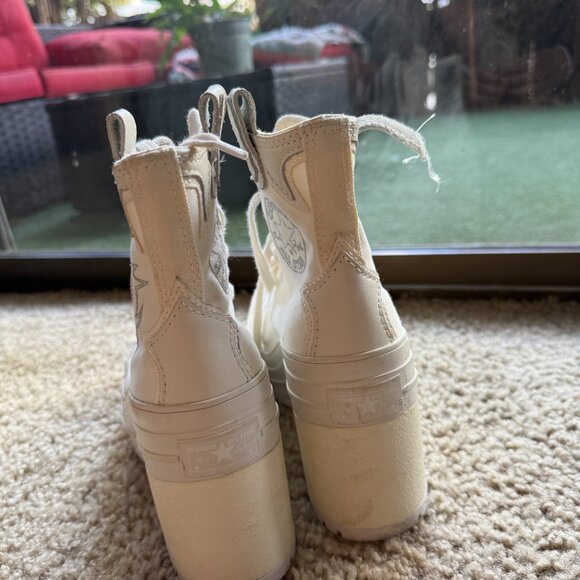 Converse Chuck 70 De Luxe Heel Hi Men's 5 Womens 7 Platform Boots Western Bling - Picture 5 of 6